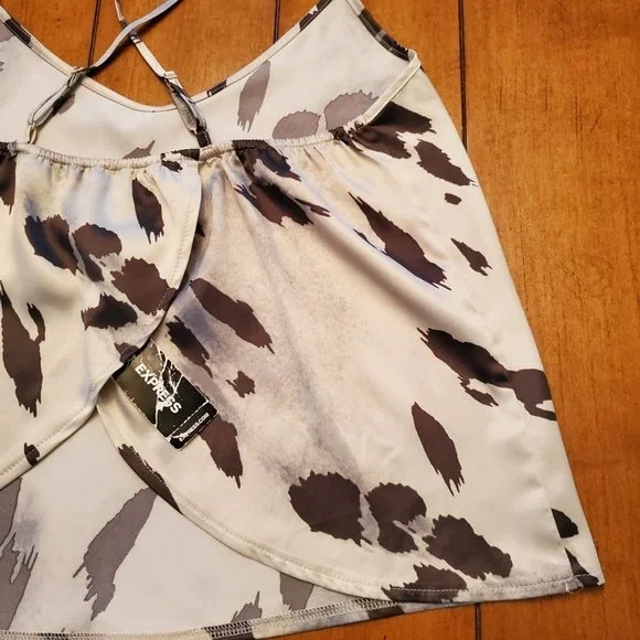 Express Sleepwear Crop Top With Overlapping Butterfly Panels In The Back Sz S - Picture 10 of 14